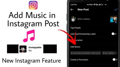 how to add music to instagram post